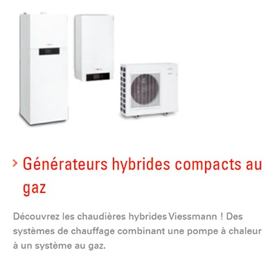 Viessmann générateurs hybrides